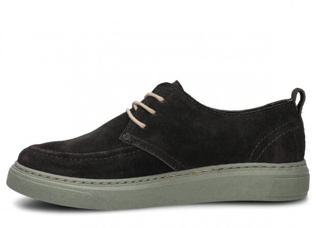 Pánské polobotky NAGABA 473 grafitová velur wax kožené