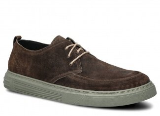 Pánské polobotky NAGABA 473 hnědá velur wax kožené
