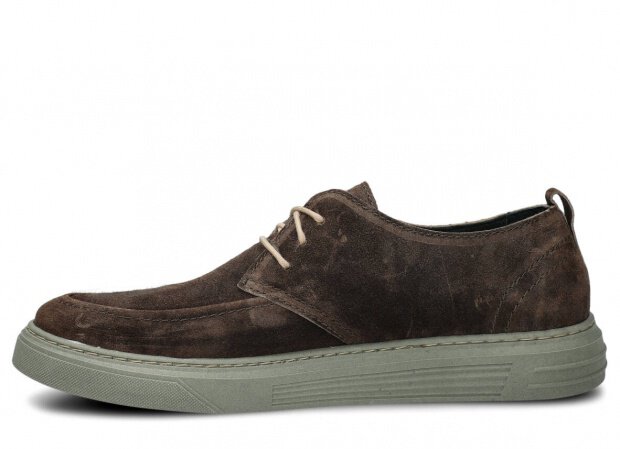 Pánské polobotky NAGABA 473 hnědá velur wax kožené