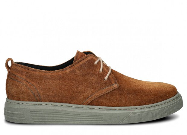 Pánské polobotky NAGABA 474 rudá velur wax kožené