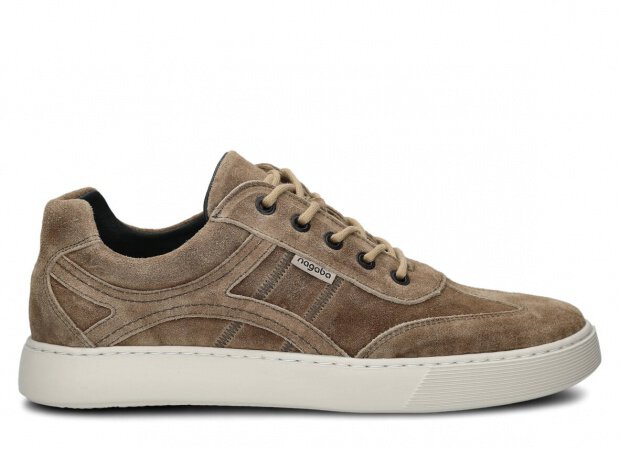 Pánské polobotky NAGABA 427 olivová velur wax kožené