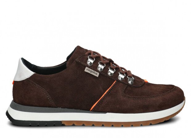 Pánské polobotky NAGABA 460 tmavě hnědá velur kožené