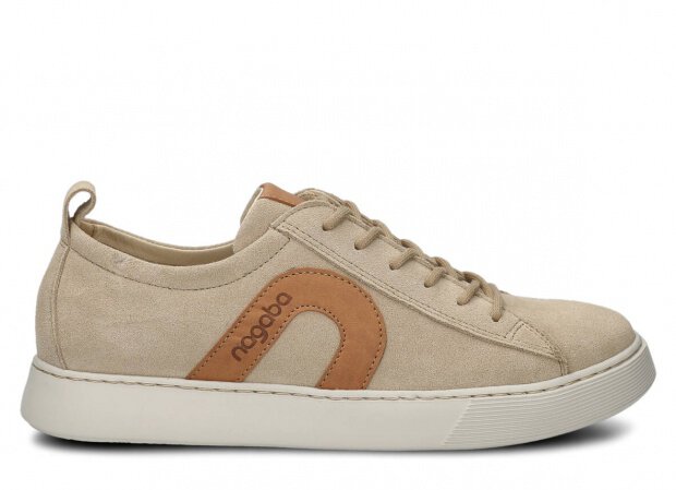 Polobotky NAGABA 611 béžová velur kožené