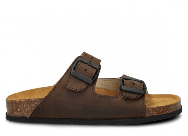 Profilované nazouváky - NAGABA 0172 olivová crazy kožené crazy v. 36-46