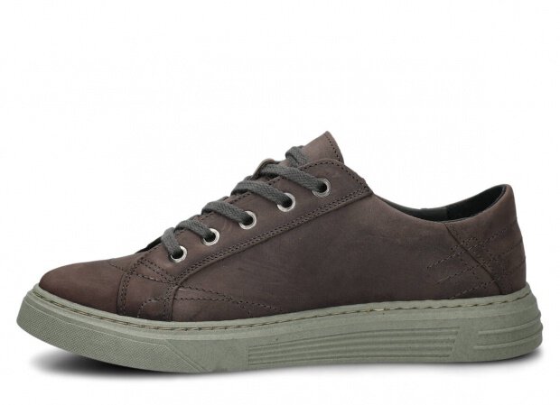 Pánské polobotky NAGABA 412 grafitová crazy kožené