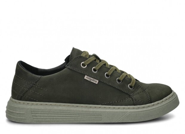 Pánské polobotky NAGABA 412 khaki crazy kožené