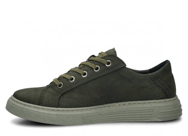 Pánské polobotky NAGABA 412 khaki crazy kožené