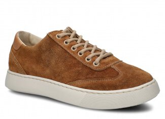 Polobotky NAGABA 612 rudá velur wax kožené