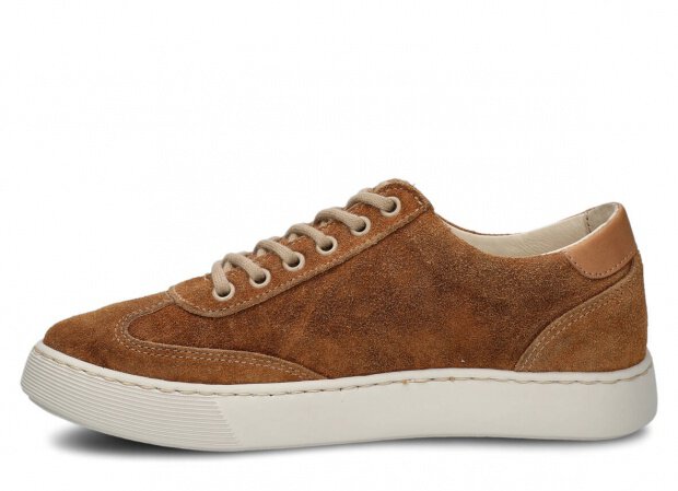 Polobotky NAGABA 612 rudá velur wax kožené