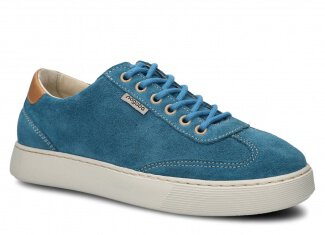 Polobotky NAGABA 612 jeans velur kožené