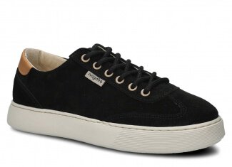 Polobotky NAGABA 612 černá velur kožené