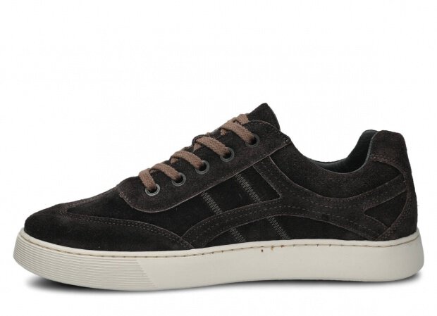 Pánské polobotky NAGABA 427 grafitová velur wax kožené