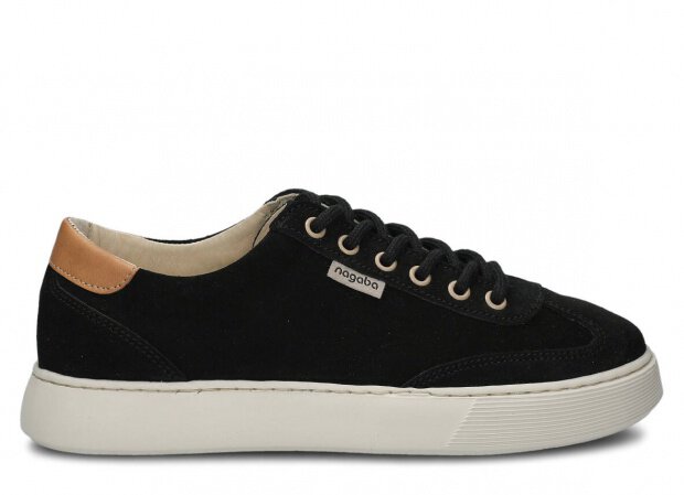 Polobotky NAGABA 612 černá velur kožené