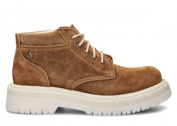 Dámské kotníkové boty EVENEMENT EV079 rudá velur wax kožené