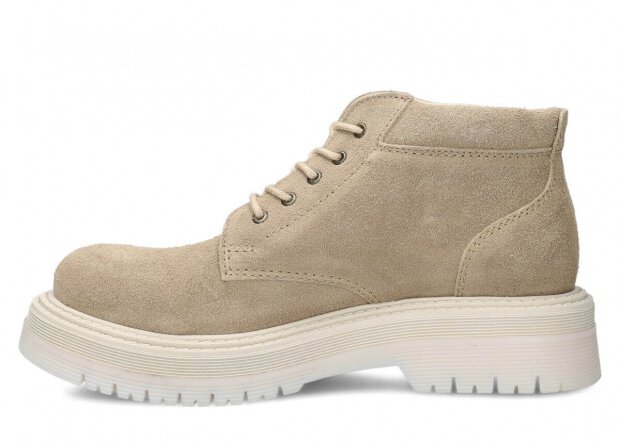 Dámské kotníkové boty EVENEMENT EV079 béžová velur wax kožené