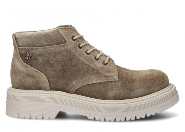 Dámské kotníkové boty EVENEMENT EV079 olivová velur wax kožené