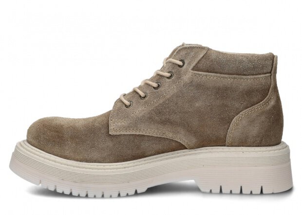 Dámské kotníkové boty EVENEMENT EV079 olivová velur wax kožené