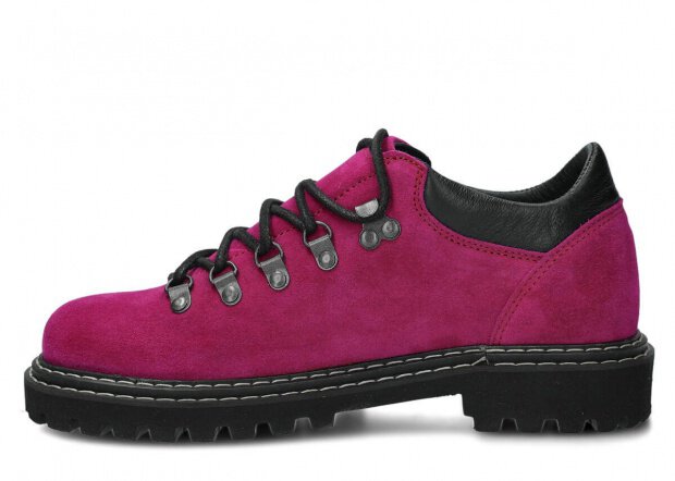 Polobotky EVENEMENT EV902 fialová velur kožené