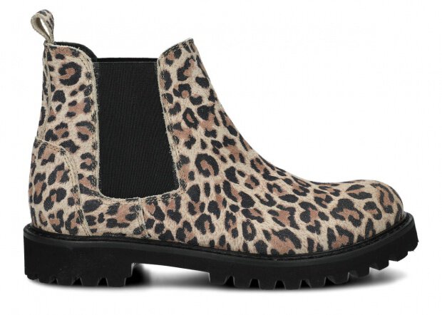 Dámské kotníkové boty NAGABA 620 béžová lampart kožené