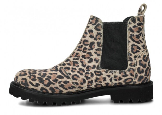 Dámské kotníkové boty NAGABA 620 béžová lampart kožené