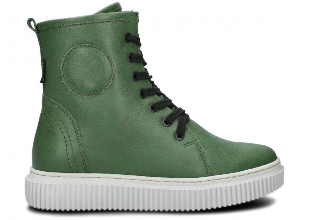 Kotníkové boty NAGABA 3931 zelená mrak kožené