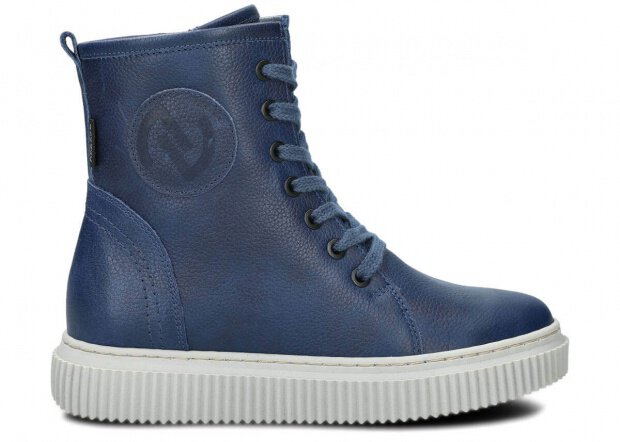 Kotníkové boty NAGABA 3931 tmavě modrá mrak kožené