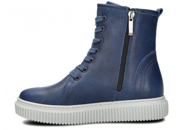 Kotníkové boty NAGABA 3931 tmavě modrá mrak kožené