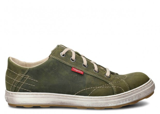 Pánské polobotky NAGABA 410 shnilá zelená crazy kožené