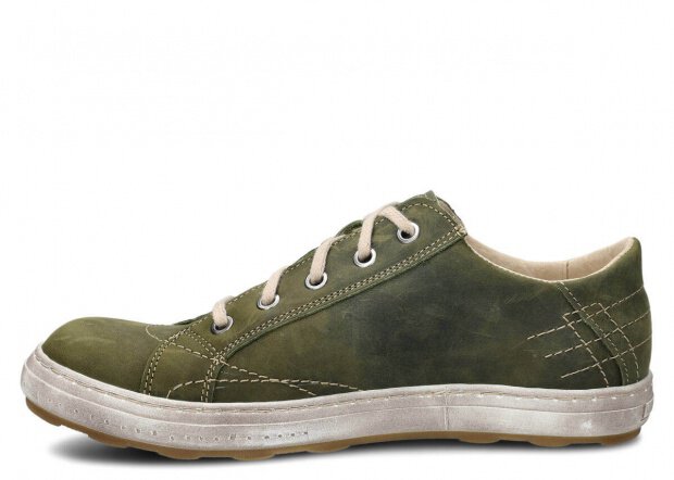 Pánské polobotky NAGABA 410 shnilá zelená crazy kožené