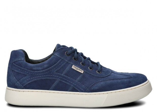 Pánské polobotky NAGABA 427 tmavě modrá velur kožené