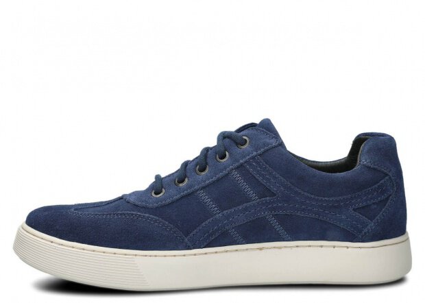 Pánské polobotky NAGABA 427 tmavě modrá velur kožené