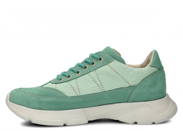 Polobotky NAGABA 614 mátová velur kožené