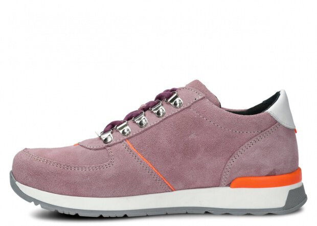 Polobotky NAGABA 313 světle růžová velur kožené