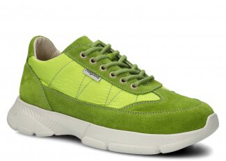 Polobotky NAGABA 614 pistácie velur kožené