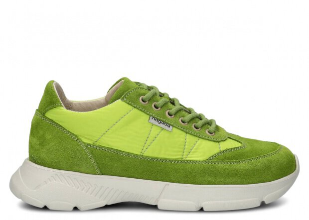 Polobotky NAGABA 614 pistácie velur kožené