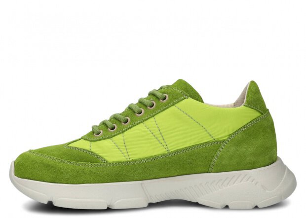 Polobotky NAGABA 614 pistácie velur kožené