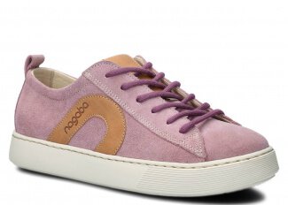 Polobotky NAGABA 611 světle růžová velur kožené