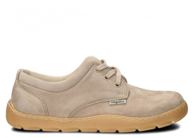 Polobotky NAGABA 630 béžová samuel kožené