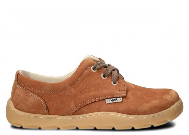 Polobotky NAGABA 630 hnědá samuel kožené