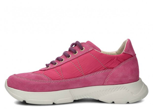 Polobotky NAGABA 614 růžová velur kožené