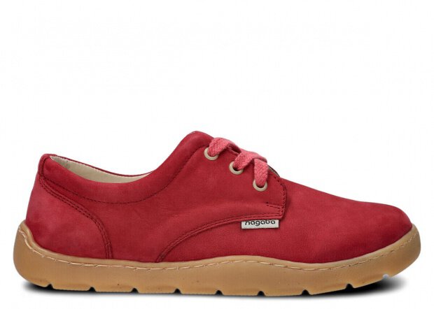 Polobotky NAGABA 630 malina samuel kožené