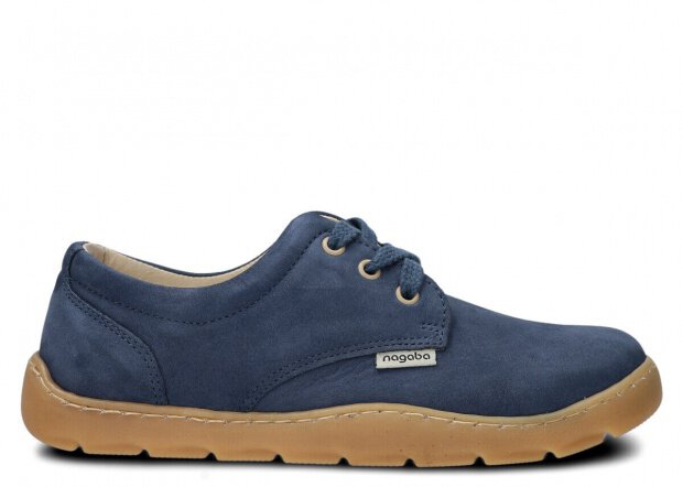 Polobotky NAGABA 630 tmavě modrá samuel kožené