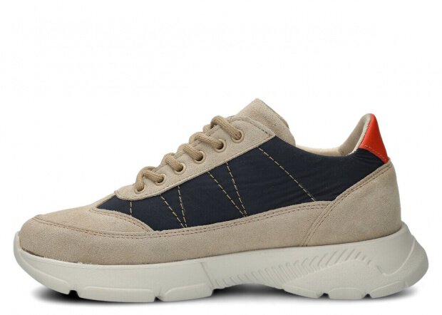 Polobotky NAGABA 614 béžová velur kožené