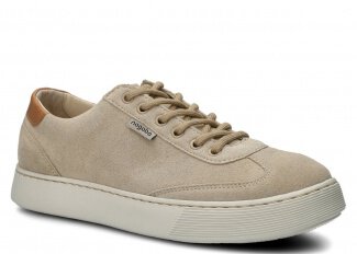 Polobotky NAGABA 612 béžová velur kožené