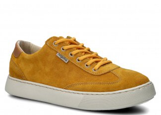 Polobotky NAGABA 612 žlutá velur kožené