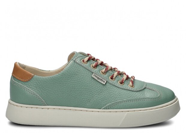 Polobotky NAGABA 612 mátová rustic kožené