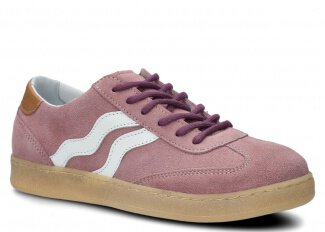 Polobotky NAGABA 129 světle růžová velur kožené