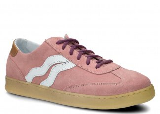 Polobotky NAGABA 129 korálová velur kožené