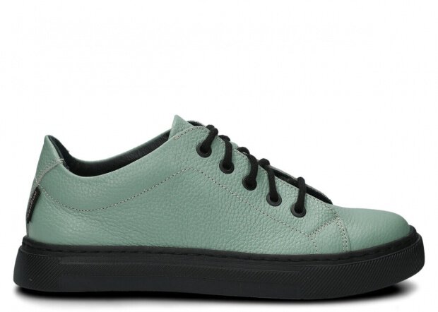 Polobotky NAGABA 607 mátová rustic kožené