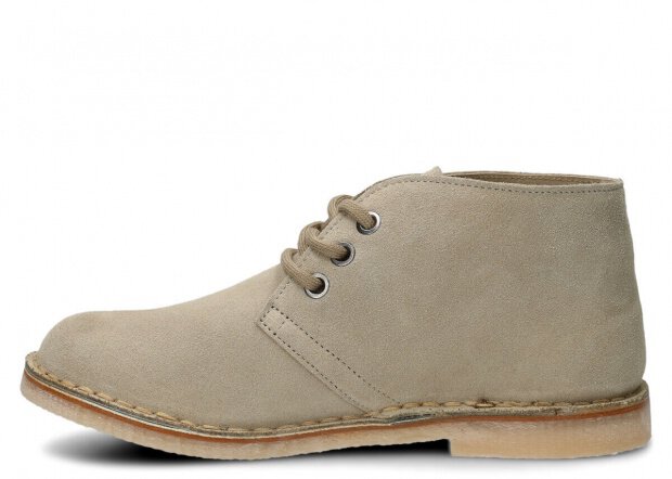 Kotníkové boty NAGABA 082  kámen velur kožené